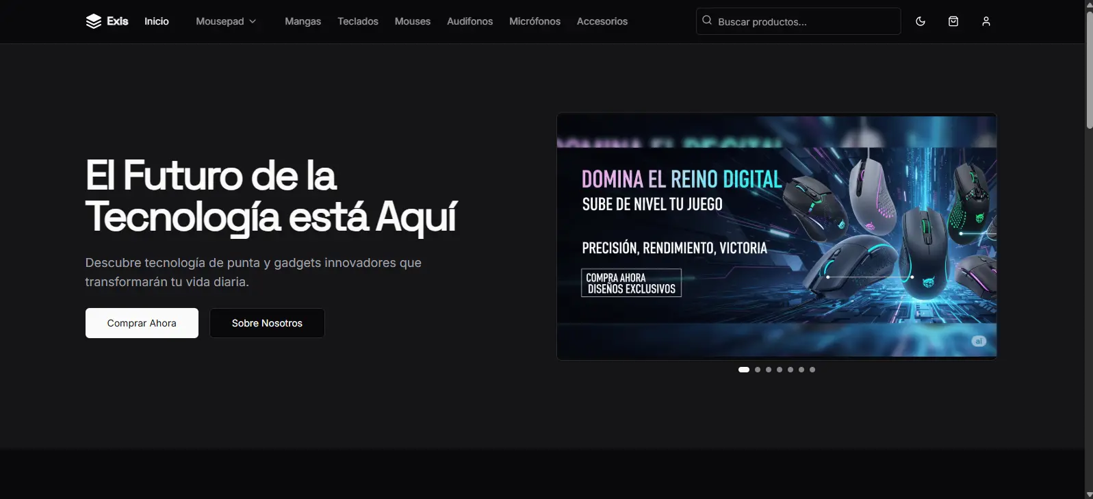 Imagen del proyecto Exis EC Ecommerce